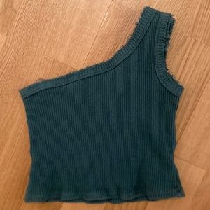 One Shoulder Green Urban Outfitters Top